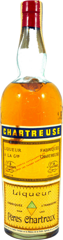 Envoi gratuit | Liqueurs Unión Agrícola Licor Chartreuse Tapón Deteriorado Spécimen de Collection années 1950's Espagne 75 cl