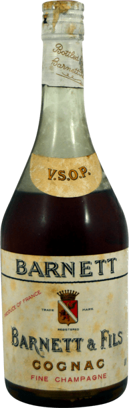 Envio grátis | Cognac Conhaque Barnett & Fils V.S.O.P. Espécime de Colecionador década de 1960 A.O.C. Cognac França 75 cl