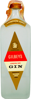 Gin Gilbey's Botella muy Mermada Collector's Specimen 1960's 75 cl