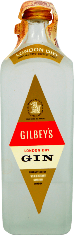 Free Shipping | Gin Gilbey's Botella muy Mermada Collector's Specimen 1960's United Kingdom 75 cl