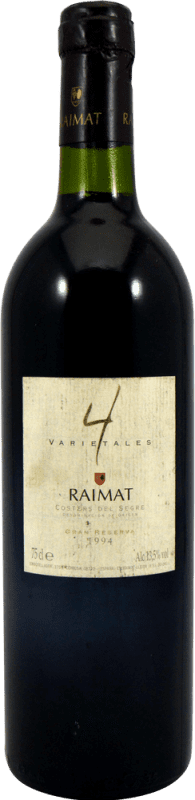 38,95 € | Vinho tinto Raimat 4 Varietales Espécime de Colecionador Grande Reserva D.O. Costers del Segre Catalunha Espanha 75 cl