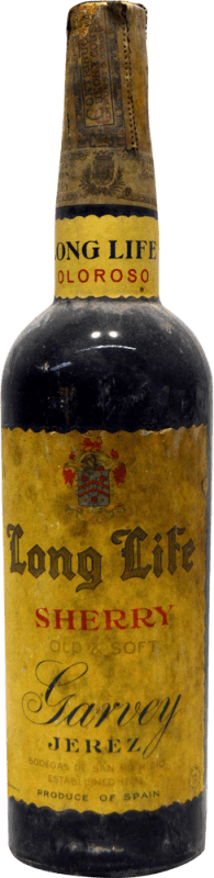 148,95 € Envio grátis | Vinho fortificado San Patricio Long Life Oloroso Garvey Espécime de Colecionador década de 1940