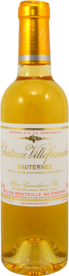Envio grátis | Vinho Branco Henri Guinalbert Château Villefranche A.O.C. Sauternes França Moscato, Sémillon, Sauvignon Meia Garrafa 37 cl