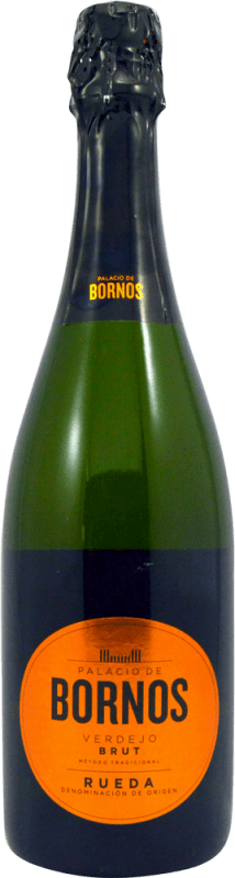 12,95 € Envío gratis | Espumoso blanco Palacio de Bornos Brut D.O. Rueda