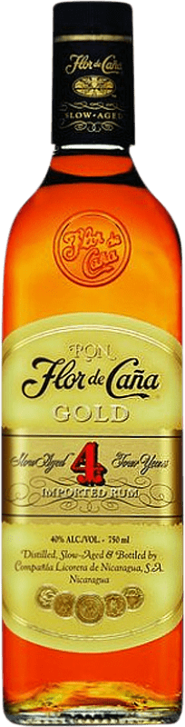 Envoi gratuit | Rhum Flor de Caña Gold Nicaragua 4 Ans 70 cl