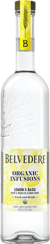 免费送货 | 伏特加 Belvedere Organic Infusions Lemon & Basil 波兰 1 L