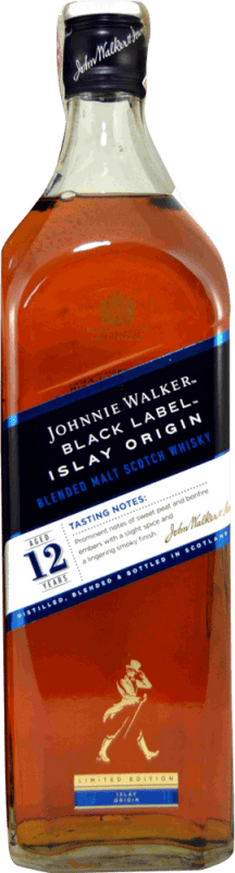 送料無料 | ウイスキーブレンド Johnnie Walker Black Label Islay Origin アイラ島 イギリス 12 年 1 L