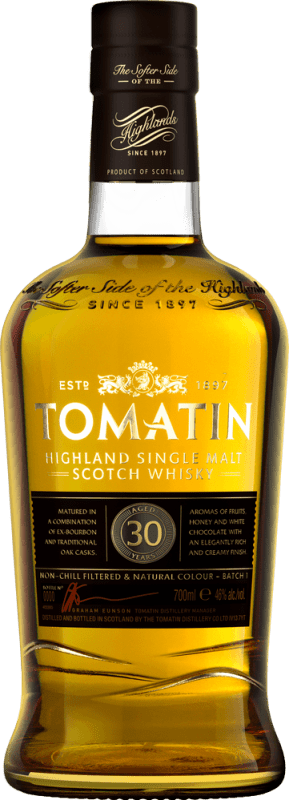 577,95 € | Single Malt Whisky Tomatin Royaume-Uni 30 Ans 70 cl