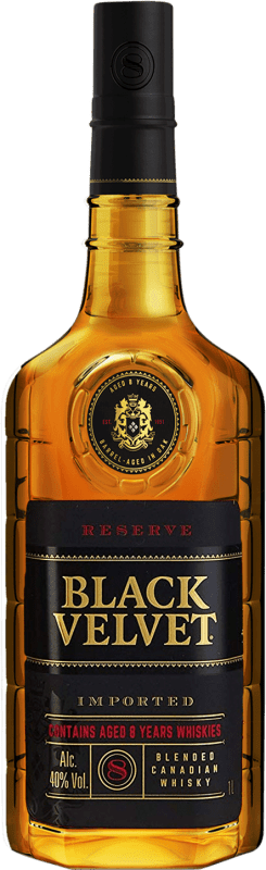 Envoi gratuit | Blended Whisky Black Velvet Réserve Canada 8 Ans 1 L