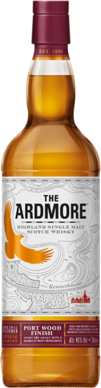 Envío gratis | Whisky Single Malt Ardmore Port Cask Finish — Acabado en Barrica Reino Unido 12 Años 70 cl