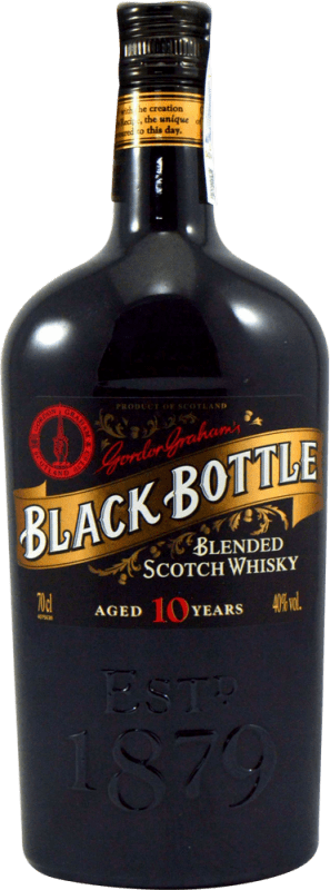 Kostenloser Versand | Whiskey Blended Gordon Grahams Black Bottle Großbritannien 10 Jahre 70 cl