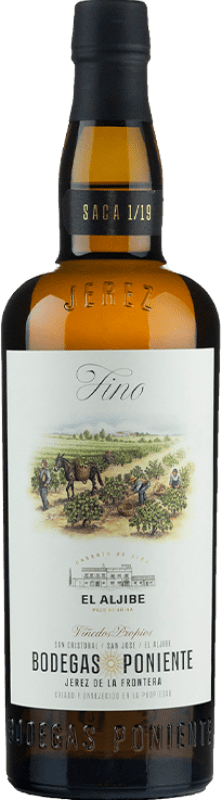 Free Shipping | Fortified wine Poniente Fino Saca 1/18 D.O. Jerez-Xérès-Sherry Andalusia Spain Palomino Fino 75 cl