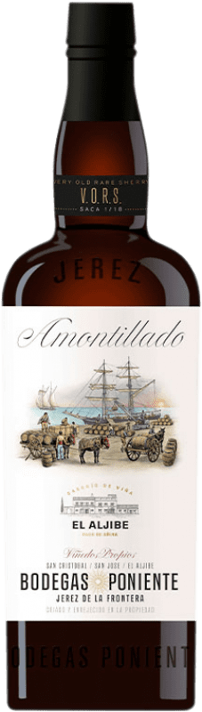 Kostenloser Versand | Verstärkter Wein Poniente Amontillado Saca 1/18 VORS D.O. Jerez-Xérès-Sherry Andalusien Spanien Palomino Fino 75 cl