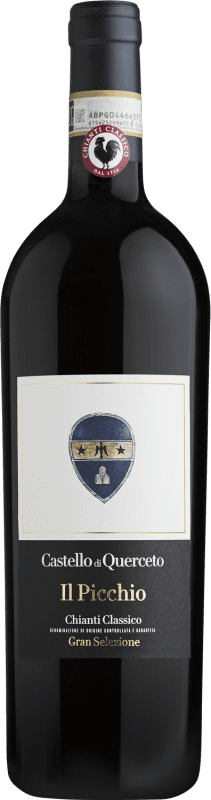 Free Shipping | Red wine Castello di Querceto Gran Selezione Il Picchio D.O.C.G. Chianti Classico Tuscany Italy Sangiovese, Colorino, Canaiolo 75 cl