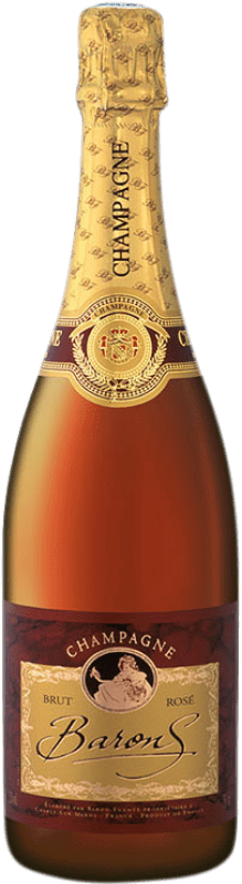 22,95 € | ロゼスパークリングワイン Baron's Rose Brut A.O.C. Champagne シャンパン フランス Pinot Black, Chardonnay, Pinot Meunier 75 cl