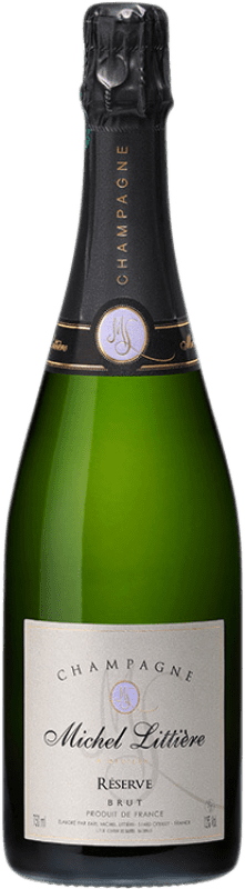 26,95 € | Белое игристое Michel Littiere брют Резерв A.O.C. Champagne шампанское Франция Pinot Black, Chardonnay, Pinot Meunier 75 cl