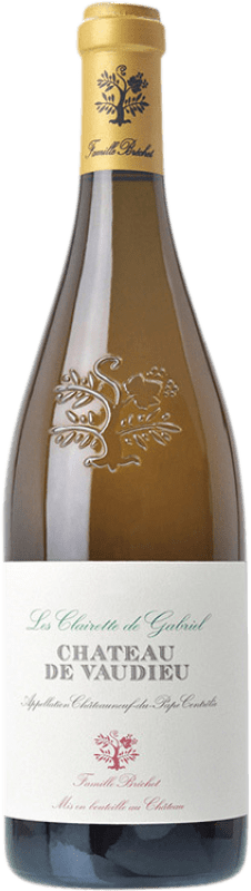 Free Shipping | White wine Château de Vaudieu Les Clairette de Gabriel Aged A.O.C. Châteauneuf-du-Pape Provence France Clairette Blanche 75 cl