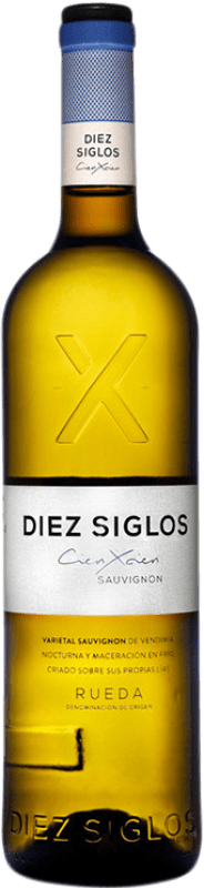 Бесплатная доставка | Белое вино Diez Siglos D.O. Rueda Кастилия-Леон Испания Sauvignon White 75 cl