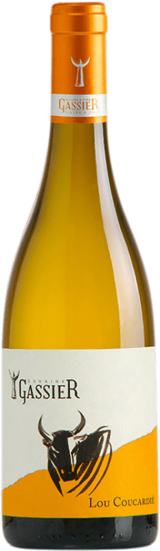 Бесплатная доставка | Белое вино Domaine Gassier Michel Lou Coucardié Blanc A.O.C. Costières de Nîmes Occitania Франция Grenache White, Roussanne, Viognier 75 cl