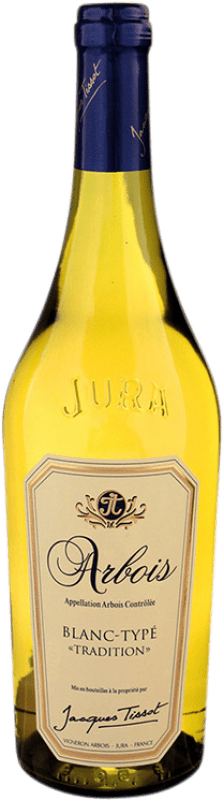 Бесплатная доставка | Белое вино Jacques Tissot Blanc Typé Tradition старения A.O.C. Arbois Jura Франция Chardonnay, Savagnin 75 cl