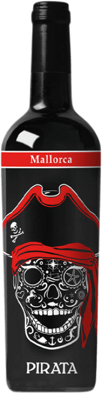 Free Shipping | Red wine Iberians Pirata D.O. Binissalem Majorca Spain Merlot, Mantonegro, Cabernet 75 cl