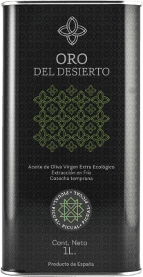 23,95 € | Olive Oil Oro del Desierto EVOO Extra Virgin Spain Picual Eco — Organic Medium Can 1 L