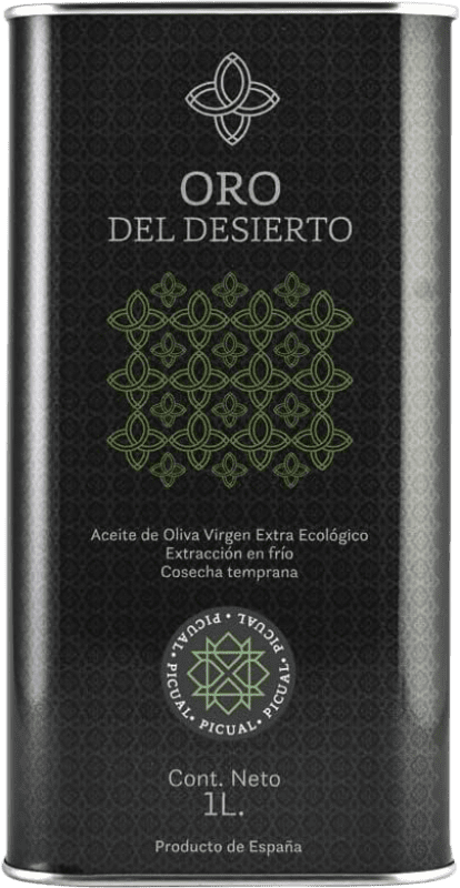 31,95 € Free Shipping | Olive Oil Oro del Desierto EVOO Extra Virgin Eco — Organic Medium Can 1 L