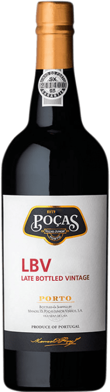 Free Shipping | Fortified wine Poças Júnior LBV I.G. Porto Porto Portugal Touriga Franca, Touriga Nacional, Tinta Roriz, Tinta Cão, Tinta Barroca 75 cl