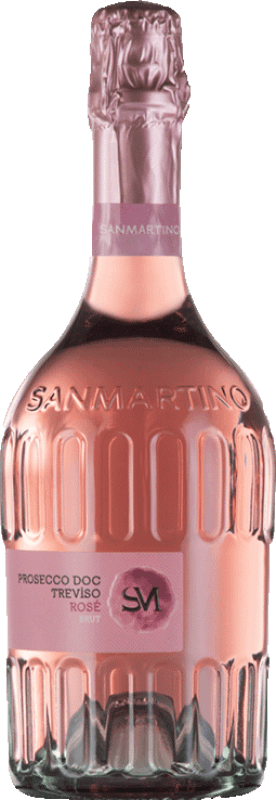 Free Shipping | Rosé sparkling San Martino Millesimato Rosé Brut D.O.C. Prosecco Treviso Italy Pinot Black, Glera 75 cl