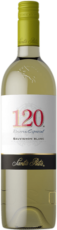 Envoi gratuit | Vin blanc Santa Rita 120 Especial Réserve I.G. Valle Central Vallée centrale Chili Sauvignon Blanc 75 cl