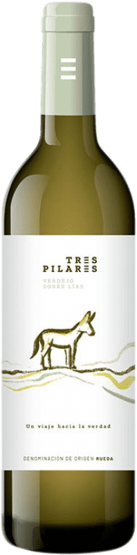 7,95 € Free Shipping | White Wine Tres Pilares Sobre Lías — On the Lees D.O. Rueda