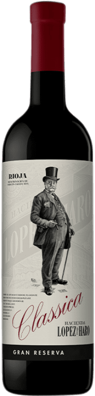 69,95 € | Красное вино Hacienda López de Haro Classica Гранд Резерв D.O.Ca. Rioja Ла-Риоха Испания Tempranillo, Grenache 75 cl