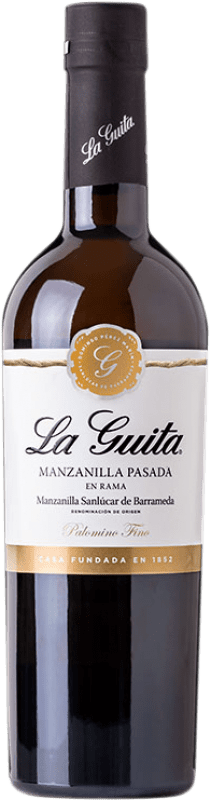 17,95 € Spedizione Gratuita | Vino Liquoroso Hijos de Rainera Pérez Marín La Guita Pasada Fino en Rama — Non Filtrato D.O. Manzanilla-Sanlúcar de Barrameda Bottiglia Medium 50 cl