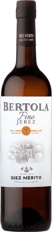 Бесплатная доставка | Крепленое вино Díez Mérito Fino Bertola D.O. Jerez-Xérès-Sherry Андалусия Испания Palomino Fino 75 cl