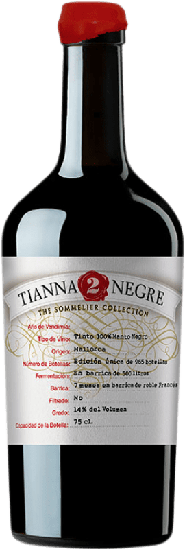 39,95 € | Vin rouge Tianna Negre Nº 2 The Sommelier Collection I.G.P. Vi de la Terra de Mallorca Majorque Espagne Mantonegro 75 cl