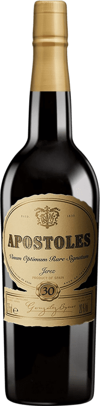 Free Shipping | Fortified wine González Byass Apóstoles Palo Cortado VORS D.O. Jerez-Xérès-Sherry Andalusia Spain Palomino Fino, Pedro Ximénez Half Bottle 37 cl