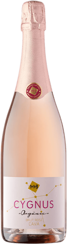 Envío gratis | Espumoso rosado U Més U 1 + 1 Igual a 3 Cygnus Organic Rose Brut D.O. Cava Cataluña España Garnacha, Pinot Negro 75 cl