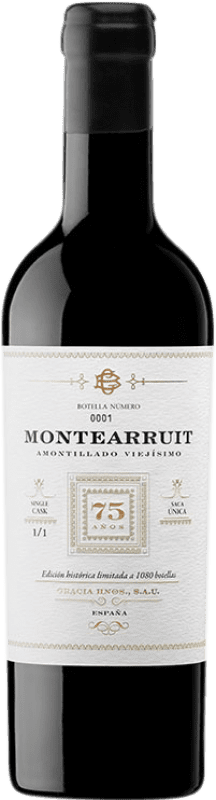 Spedizione Gratuita | Vino fortificato Villa Puri Montearruit Amontillado Viejísimo D.O. Montilla-Moriles Andalusia Spagna Pedro Ximénez Mezza Bottiglia 37 cl