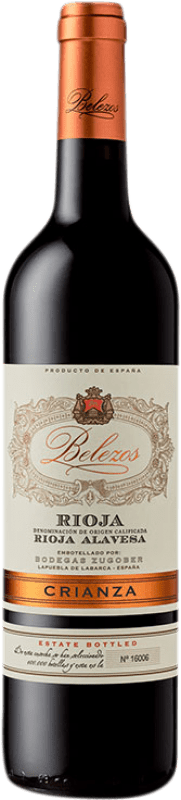 Free Shipping | Red wine Zugober Belezos Aged D.O.Ca. Rioja The Rioja Spain Tempranillo 75 cl