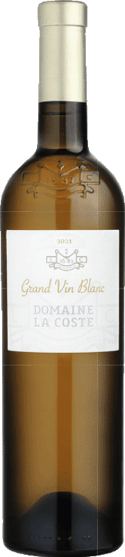 Free Shipping | White wine Château La Coste Grand Vin Méditerranée Blanc Aged Provence France Chardonnay, Vermentino 75 cl