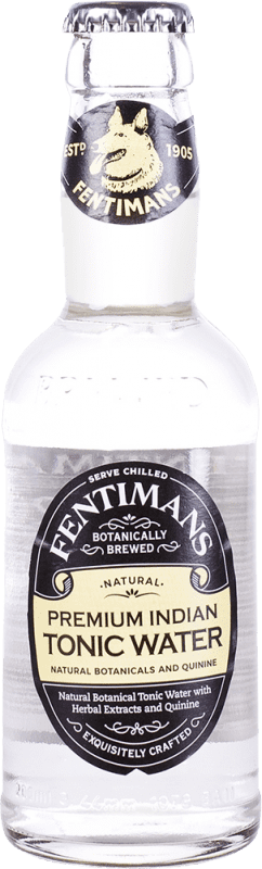 Kostenloser Versand | 4 Einheiten Box Getränke und Mixer Fentimans Indian Tonic Water Kleine Flasche 20 cl