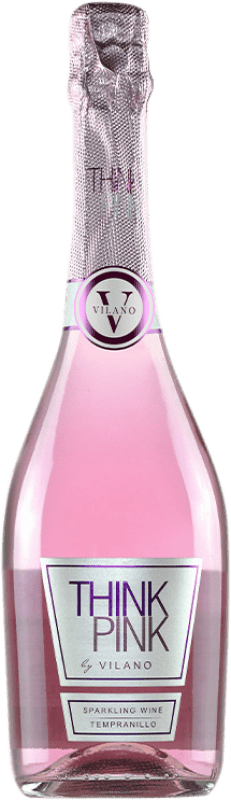 10,95 € | Blanc mousseux Viña Vilano Think Pink Sparkling Espagne Tempranillo 75 cl