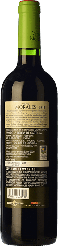 4,95 € Free Shipping | Red wine Volver Venta Morales Orgánico Joven D.O. La Mancha Castilla la Mancha y Madrid Spain Tempranillo Bottle 75 cl