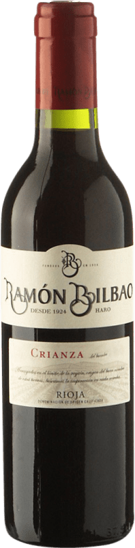 8,95 € Бесплатная доставка | Красное вино Ramón Bilbao старения D.O.Ca. Rioja Половина бутылки 37 cl