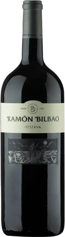28,95 € Free Shipping | Red wine Ramón Bilbao Reserva D.O.Ca. Rioja The Rioja Spain Tempranillo, Graciano, Mazuelo, Carignan Magnum Bottle 1,5 L