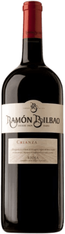 98,95 € Free Shipping | Red wine Ramón Bilbao Reserva D.O.Ca. Rioja The Rioja Spain Tempranillo, Graciano, Mazuelo, Carignan Special Bottle 5 L