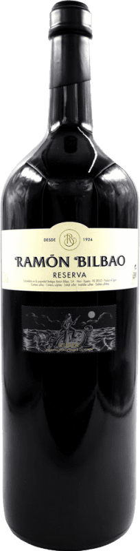 143,95 € Kostenloser Versand | Rotwein Ramón Bilbao Reserve — Gereift D.O.Ca. Rioja Spezialflasche 5 L