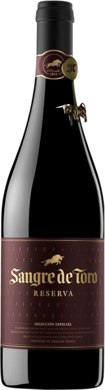 Free Shipping | Red wine Torres Gran Sangre de Toro Reserve D.O. Catalunya Catalonia Spain Syrah, Grenache, Mazuelo, Carignan 75 cl