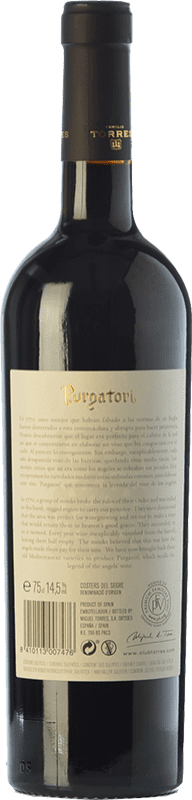 28,95 € Free Shipping | Red wine Torres Purgatori Crianza D.O. Costers del Segre Catalonia Spain Syrah, Grenache, Mazuelo, Carignan Bottle 75 cl