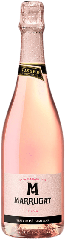 Envoi gratuit | Rosé mousseux Pinord Marrugat Rosado Brut Réserve D.O. Cava Catalogne Espagne Grenache 75 cl